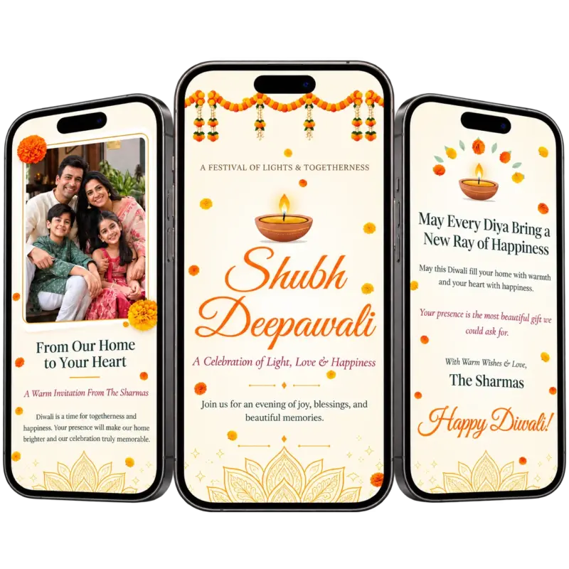 Diwali — Light – invitation website preview
